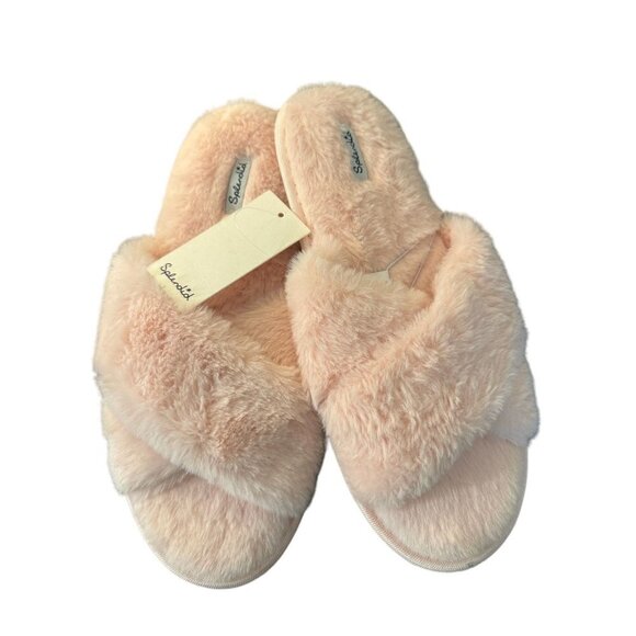 NWT Splendid pink cozy slippers size M/L - Picture 1 of 3